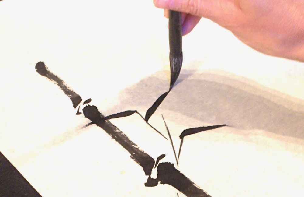 1000x647 Japanese Ink Painting Amp Calligraphy Weclustr - Japanese Bamboo Painting