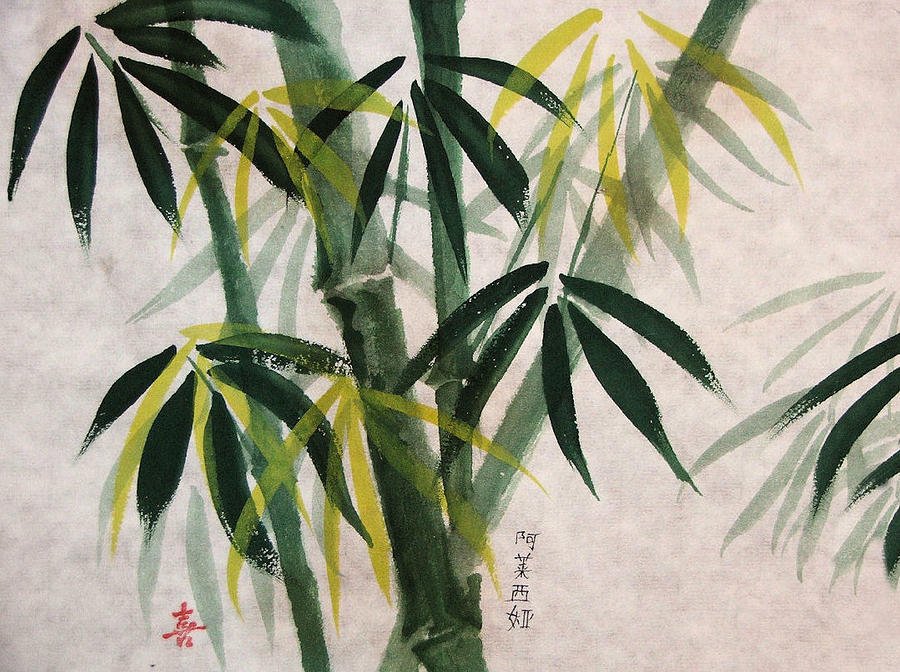 900x672 Splendid Bamboo Painting By Alethea Mckee - Japanese Bamboo Painting