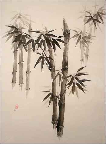 350x476 Suiboku Ga Sumi E - Japanese Bamboo Painting