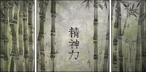 500x248 Banksy Japanese Bamboo Painting Japanese Brush Painting Bamboo - Japanese Bamboo Painting