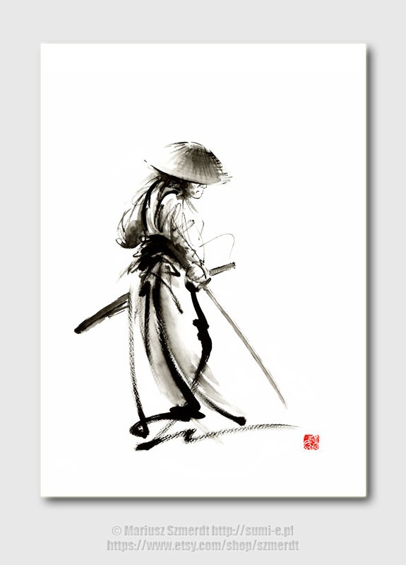 Japanese Black And White Painting at PaintingValley.com | Explore ...