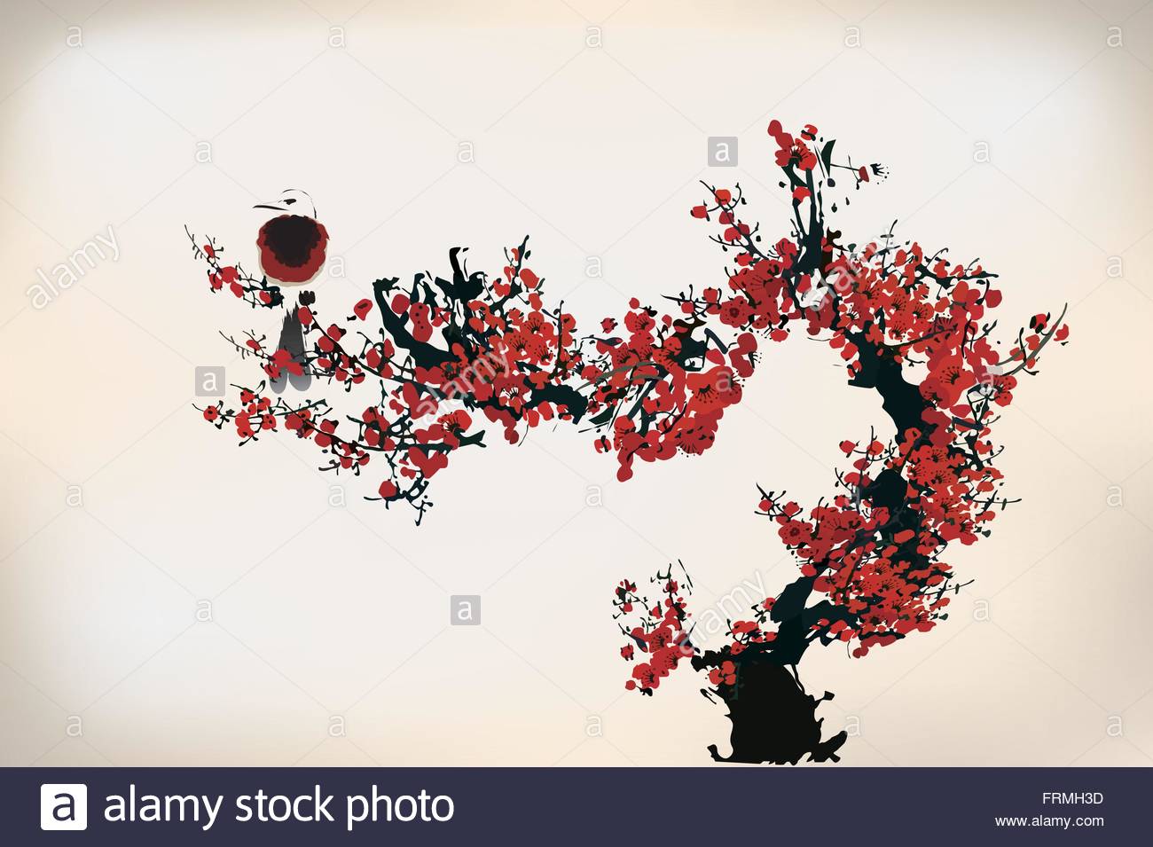 1300x955 Japan Cherry Blossom Painting Stock Photos Amp Japan Cherry Blossom - Japanese Blossom Painting
