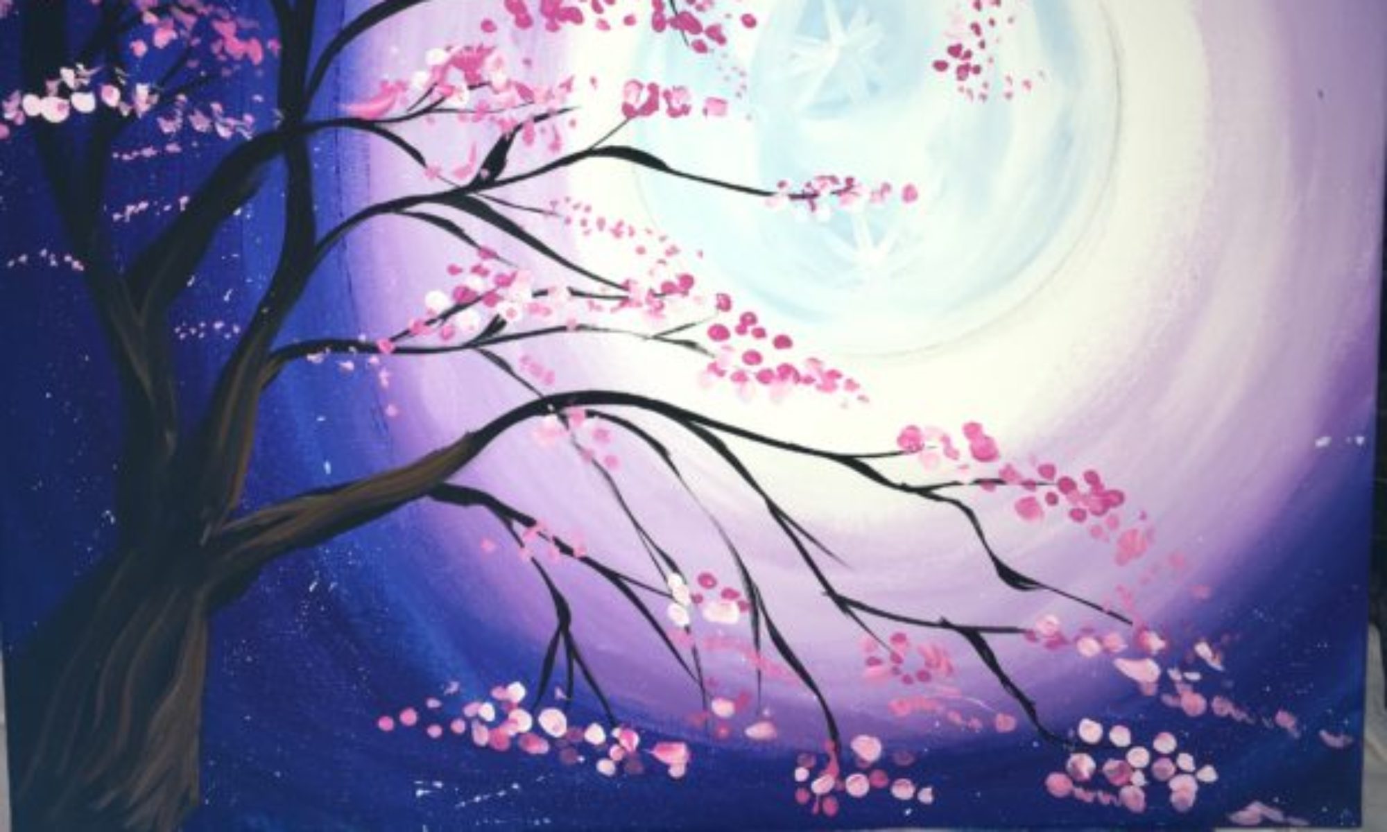 2000x1200 Cherry Blossom Painting - Japanese Blossom Tree Painting