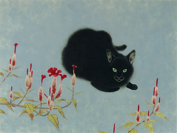 Japanese Cat Painting at PaintingValley.com | Explore collection of ...