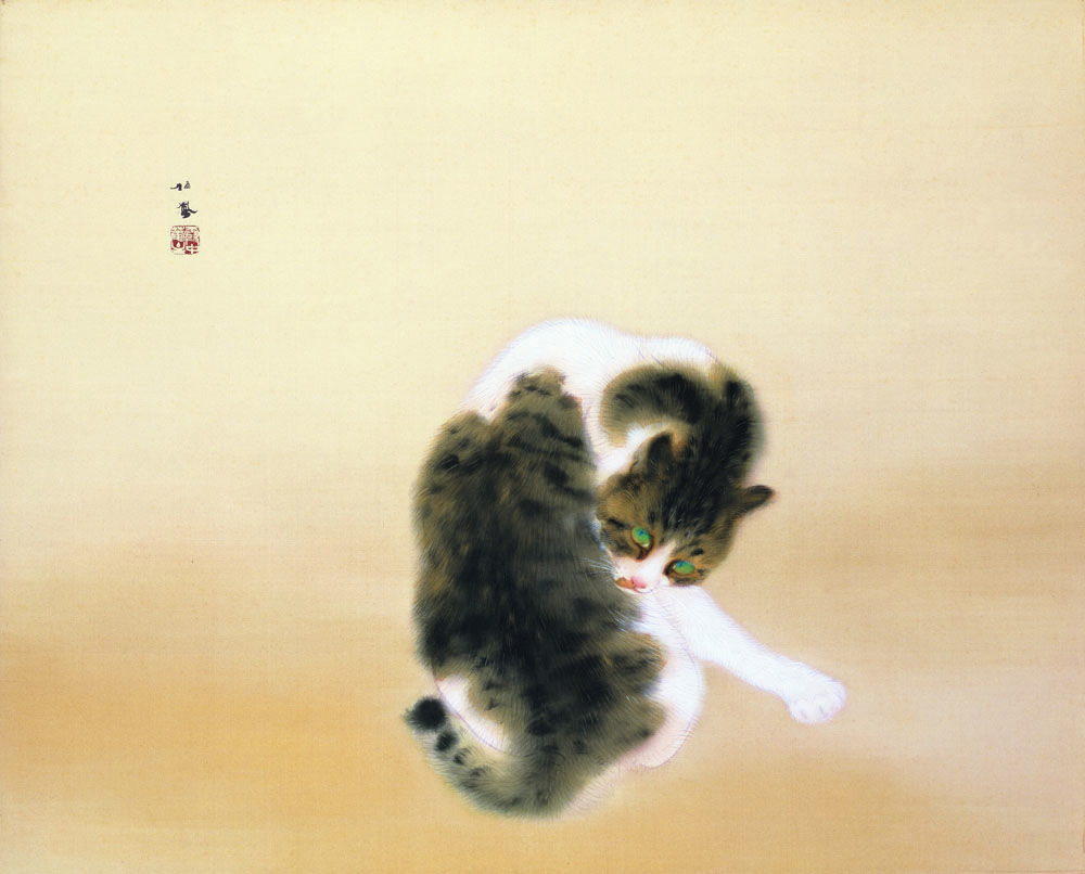 1000x806 Takeuchi (1864 1942) Takeuchi - Japanese Cat Painting