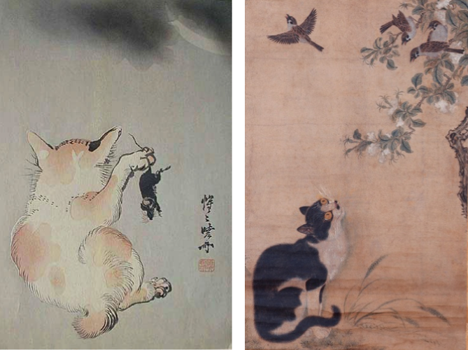 669x500 Cats Cat Cats - Japanese Cat Painting