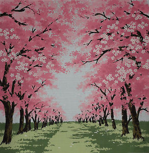 292x300 Furoshiki Wrapping Cloth Japanese Cherry Blossom Fabric Sakura - Japanese Cherry Blossom Painting Acrylic