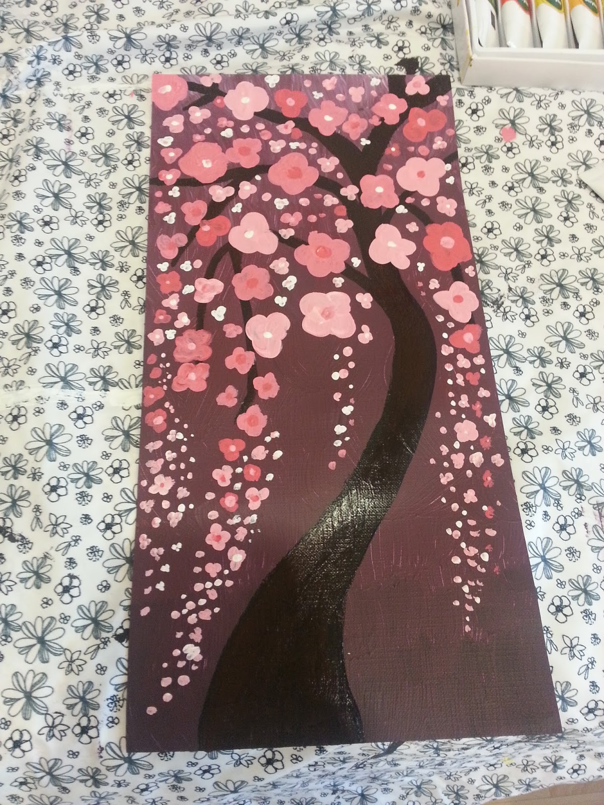 1200x1600 Noodle Reviews Diy Wall Art - Japanese Cherry Blossom Painting Acrylic