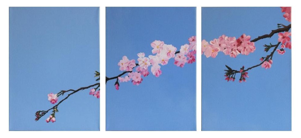987x453 Dhwatercolours - Japanese Cherry Blossom Painting Acrylic