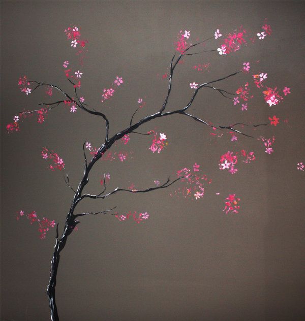 600x632 Cherry Blossoms Full Bloom Japan - Japanese Cherry Blossom Tree Painting