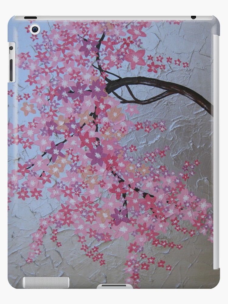 750x1000 Cherry Blossom Tree Art With White And Pink Japanese Painting - Japanese Cherry Blossom Tree Painting