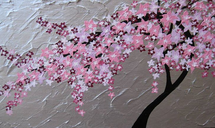 728x432 Cool Japanese Cherry Blossom Tree Paintings Destination Reviews - Japanese Cherry Blossom Tree Painting