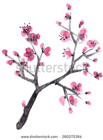 348x470 Japanese Cherry Blossom Painting Japanese Cherry Blossom Paintings - Japanese Cherry Tree Painting