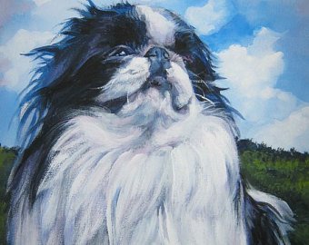 340x270 Japanese Chin Art Etsy - Japanese Chin Painting