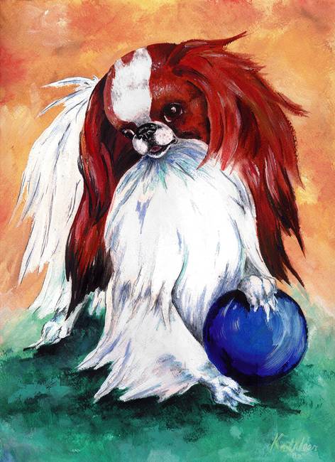 472x650 Stunning Japanese Chin Artwork For Sale On Fine Art Prints - Japanese Chin Painting