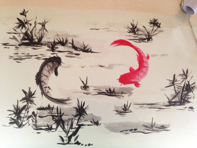 640x480 Joanna Perry - Japanese Coy Fish Painting