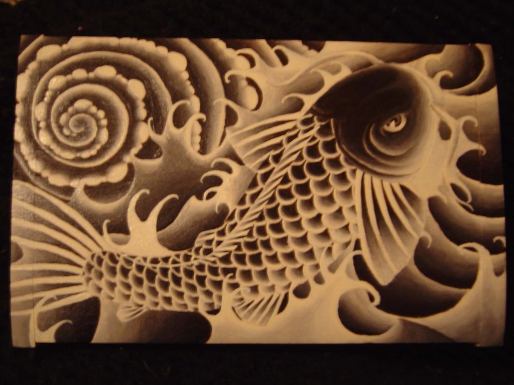 1032x774 Japanese Koi Fish By Sarahink - Japanese Coy Fish Painting