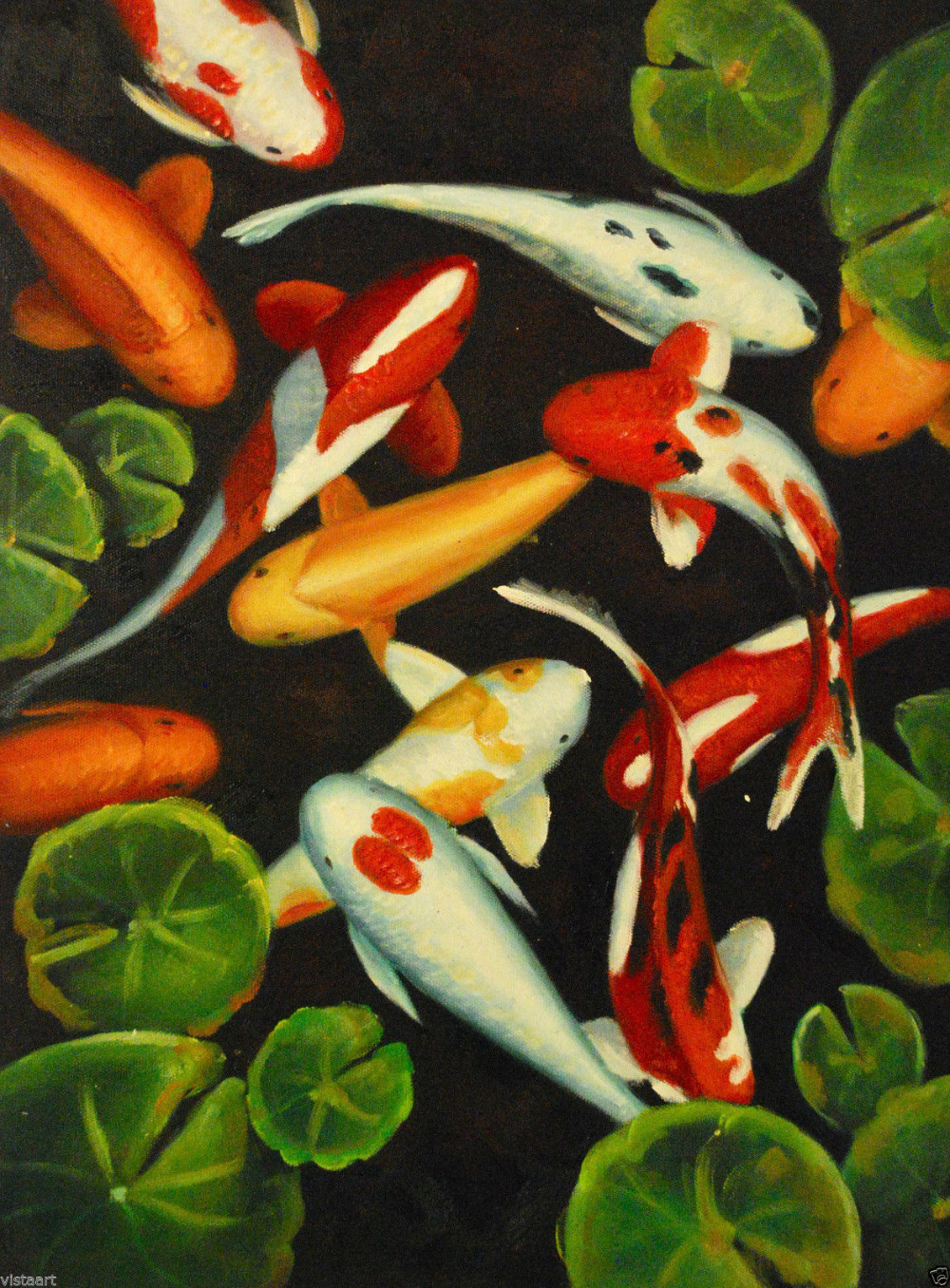 1000x1356 Copy Of Koi Pond - Japanese Coy Fish Painting