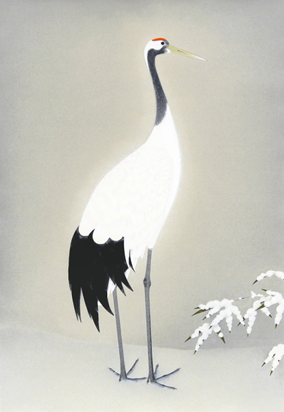 414x600 Japanese Crane Paintings ~ Wcdf - Japanese Crane Painting