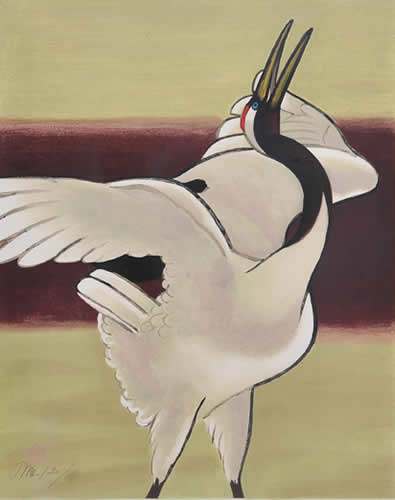 395x500 Japanese Crane Paintings And Prints - Japanese Crane Painting