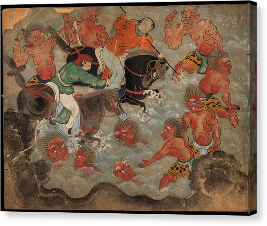 546x462 Japanese Demon Canvas Prints Fine Art America - Japanese Demon Painting