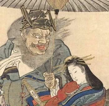 350x340 Japanese Folklore And The Shinto Faith Ghost Stories And Art - Japanese Demon Painting