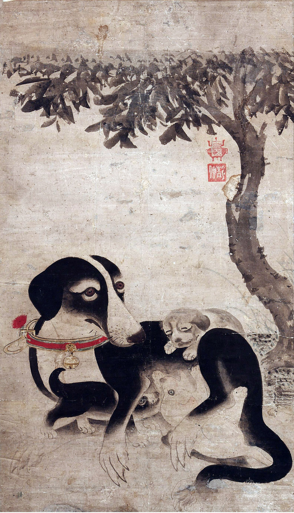 1033x1800 Asia Week In New York City, A To Do List - Japanese Dog Painting