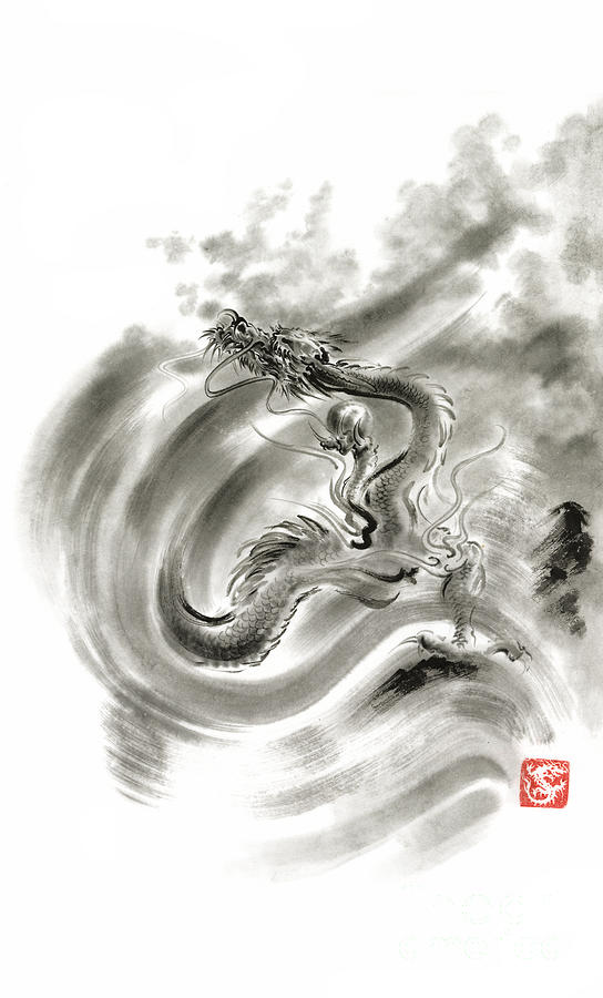 Japanese Dragon Painting at PaintingValley.com | Explore collection of ...