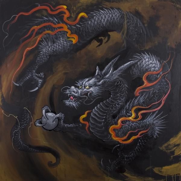 600x599 Japanese Dragon Painting Tattoo - Japanese Dragon Painting