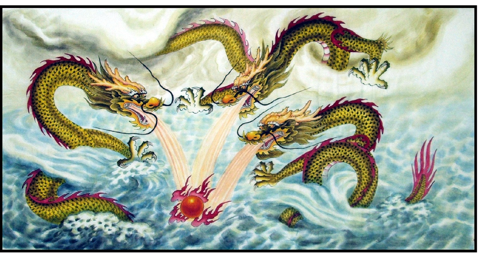 1534x811 Images Of Chinese Dragons Paintings - Japanese Dragon Painting Wallpaper