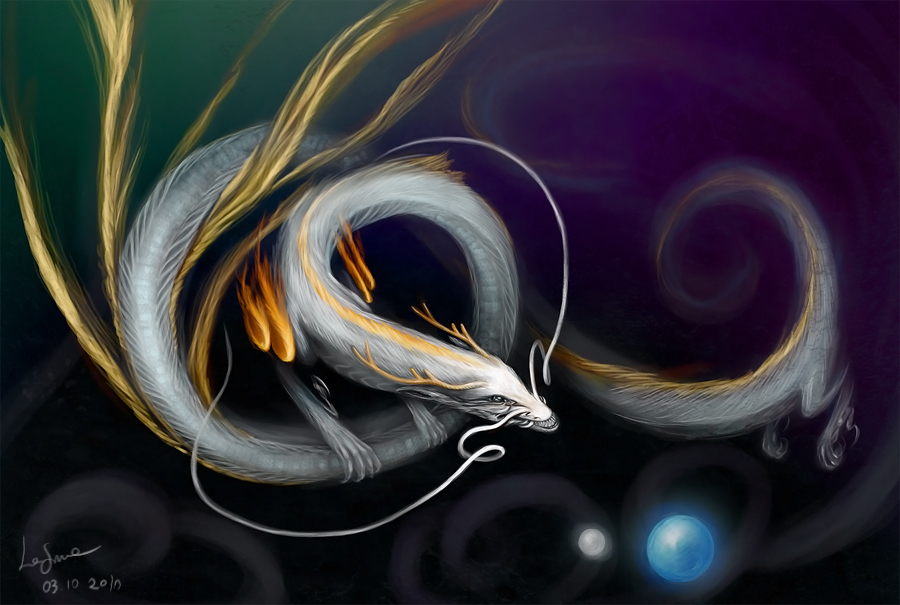 900x605 Japan Dragon By Igriel - Japanese Dragon Painting Wallpaper