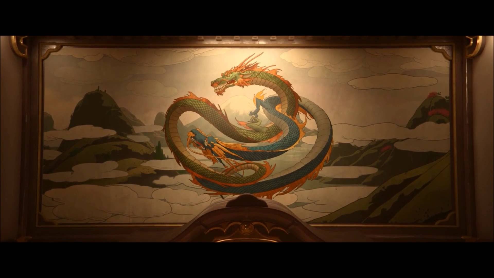 1920x1080 Overwatch Dragons (Japanese Version W Subtitles) - Japanese Dragon Painting Wallpaper