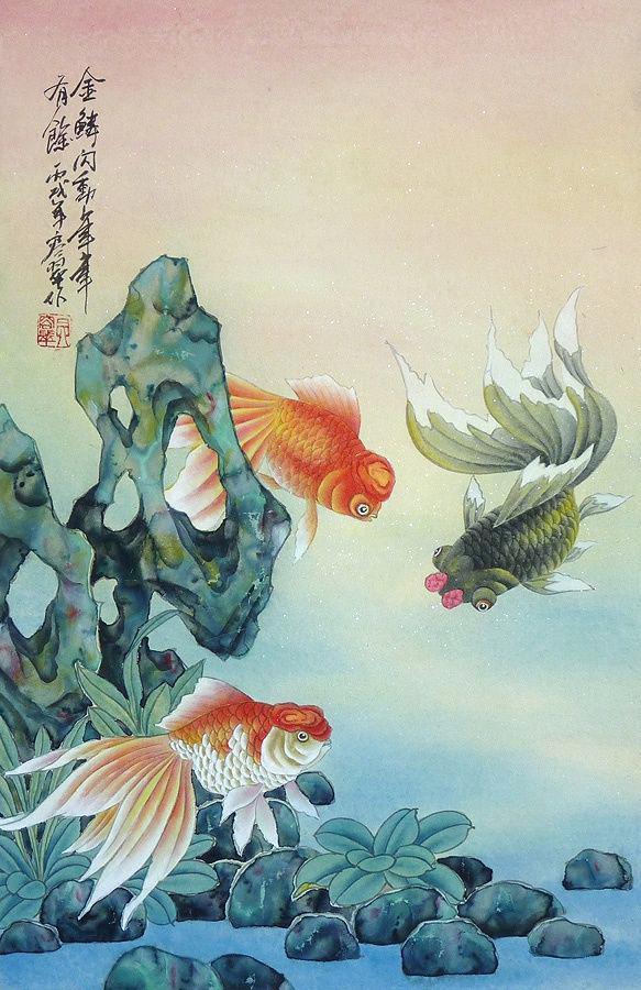 Japanese Fish Painting at PaintingValley.com | Explore collection of ...
