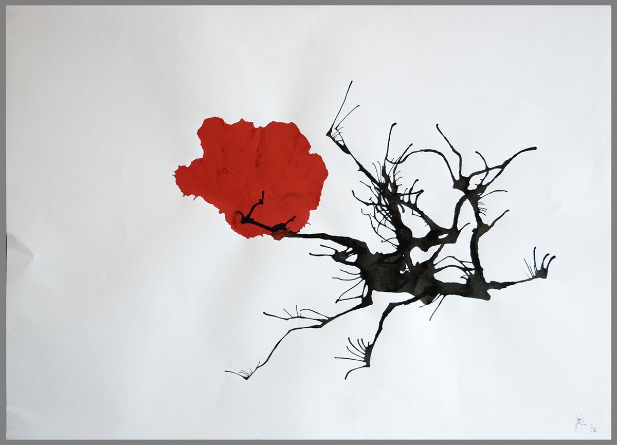 1200x866 Japanese Flower, Art, Flower, Japanese, Painting Wall Art - Japanese Flower Painting