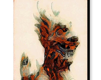 340x270 Foo Dog Wall Decor Etsy - Japanese Foo Dog Painting