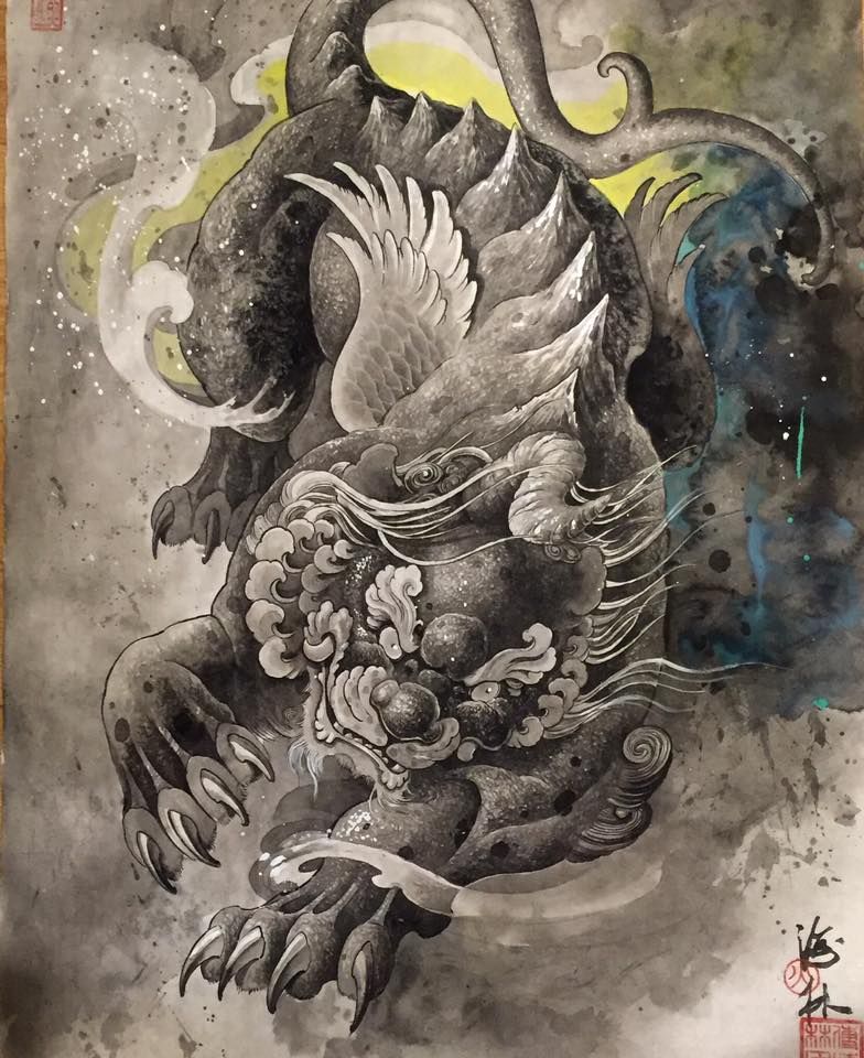 784x960 Imagini Pentru Japanese Foo Dog Painting Tattoos - Japanese Foo Dog Painting