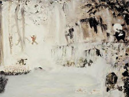 450x338 Japan Karate In Rain Forest Painting By Mary Kay - Japanese Forest Painting