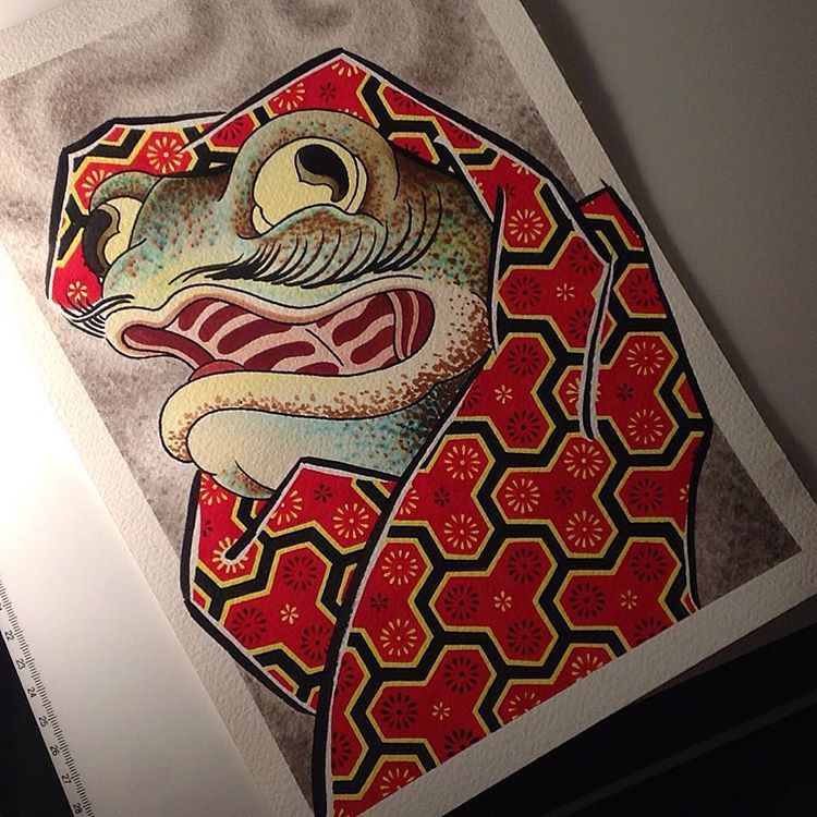 750x750 Jarrad Chivers Im Off Tattin For A While So Plenty Of Time - Japanese Frog Painting