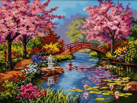 450x337 Japanese Garden Welcome To My Happy Place Japanese - Japanese Garden Painting