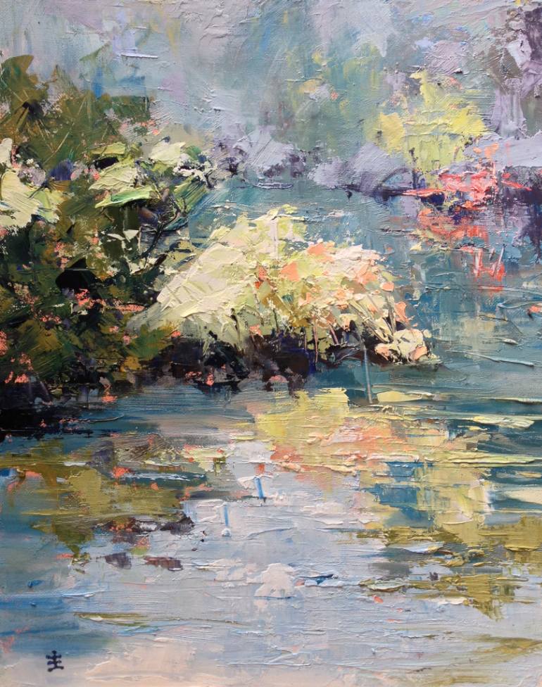 770x976 Saatchi Art Japanese Garden Painting By Jean David - Japanese Garden Painting