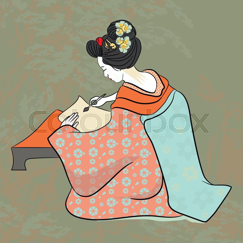 800x800 Painting Geisha Ancient Japan Classical Japanese Woman Ancient - Japanese Geisha Painting