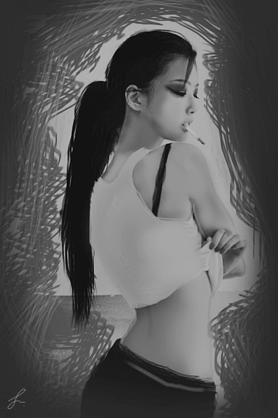 400x600 Japanese Girl Painting. By Okikku - Japanese Girl Painting