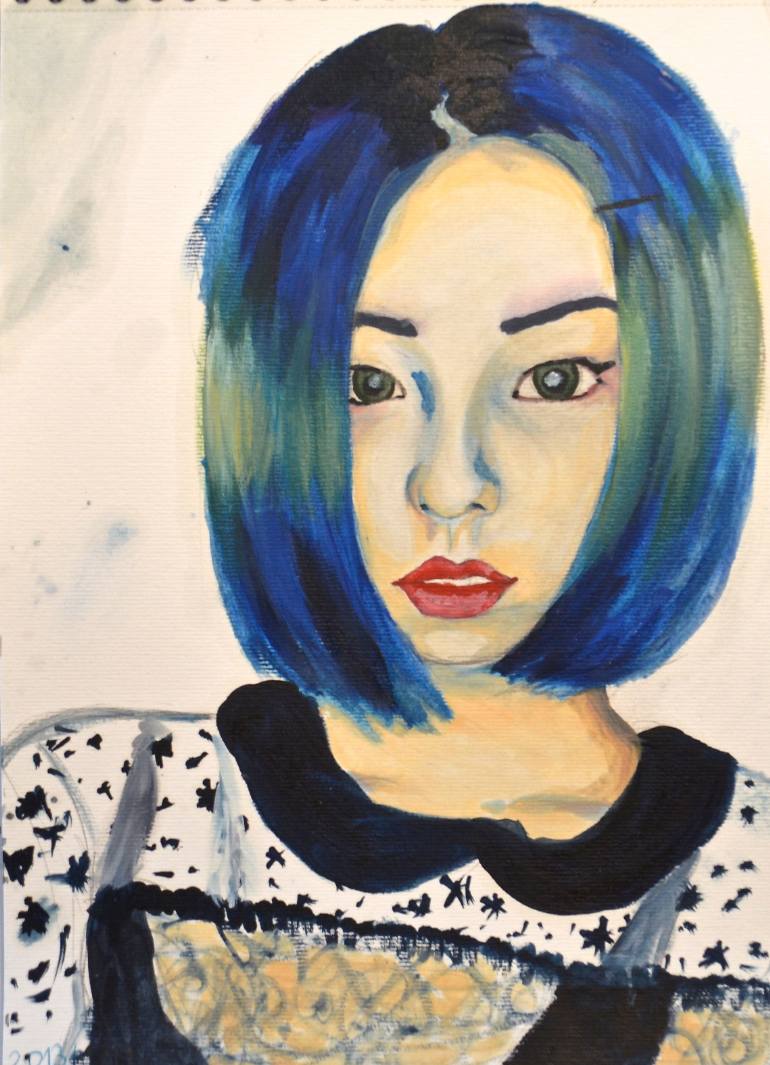 770x1065 Saatchi Art Japanese Girl Painting By Silvia - Japanese Girl Painting