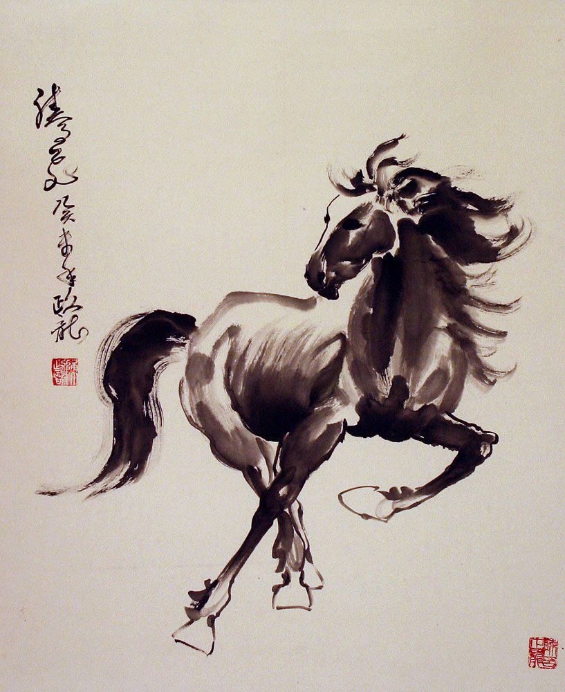 817x1000 Watercolor Horse Artist Horse Painting Bugs N' Stuff - Japanese Horse Painting