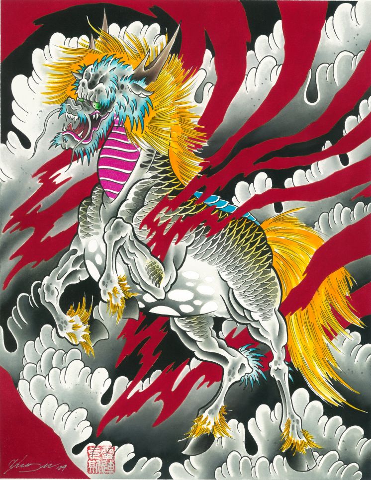 746x966 Crystal Morey The Japanese Kirin Tattoo Artist Magazine - Japanese Horse Painting