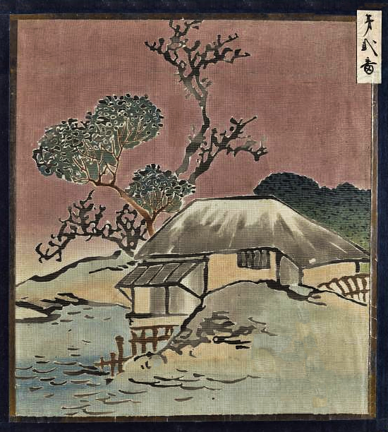 550x612 Japanese Landscape Painting - Japanese House Painting