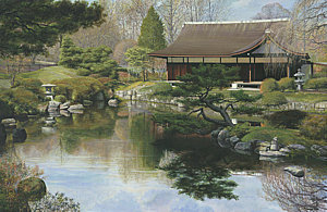 300x195 Japanese Tea House Paintings Fine Art America - Japanese House Painting