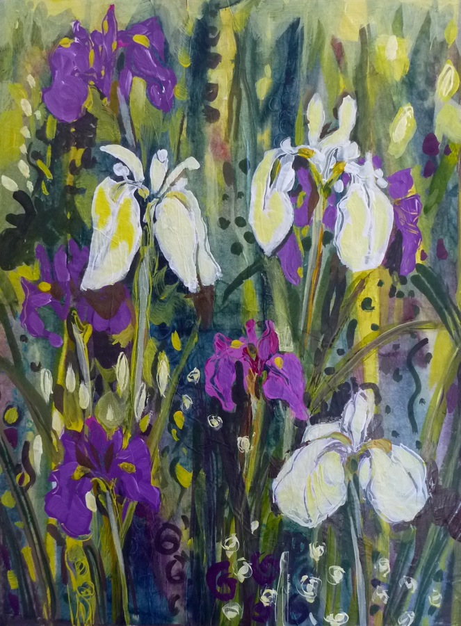 663x900 Painting Iris And A New Painting Tutorial Just For You! Flora - Japanese Iris Painting