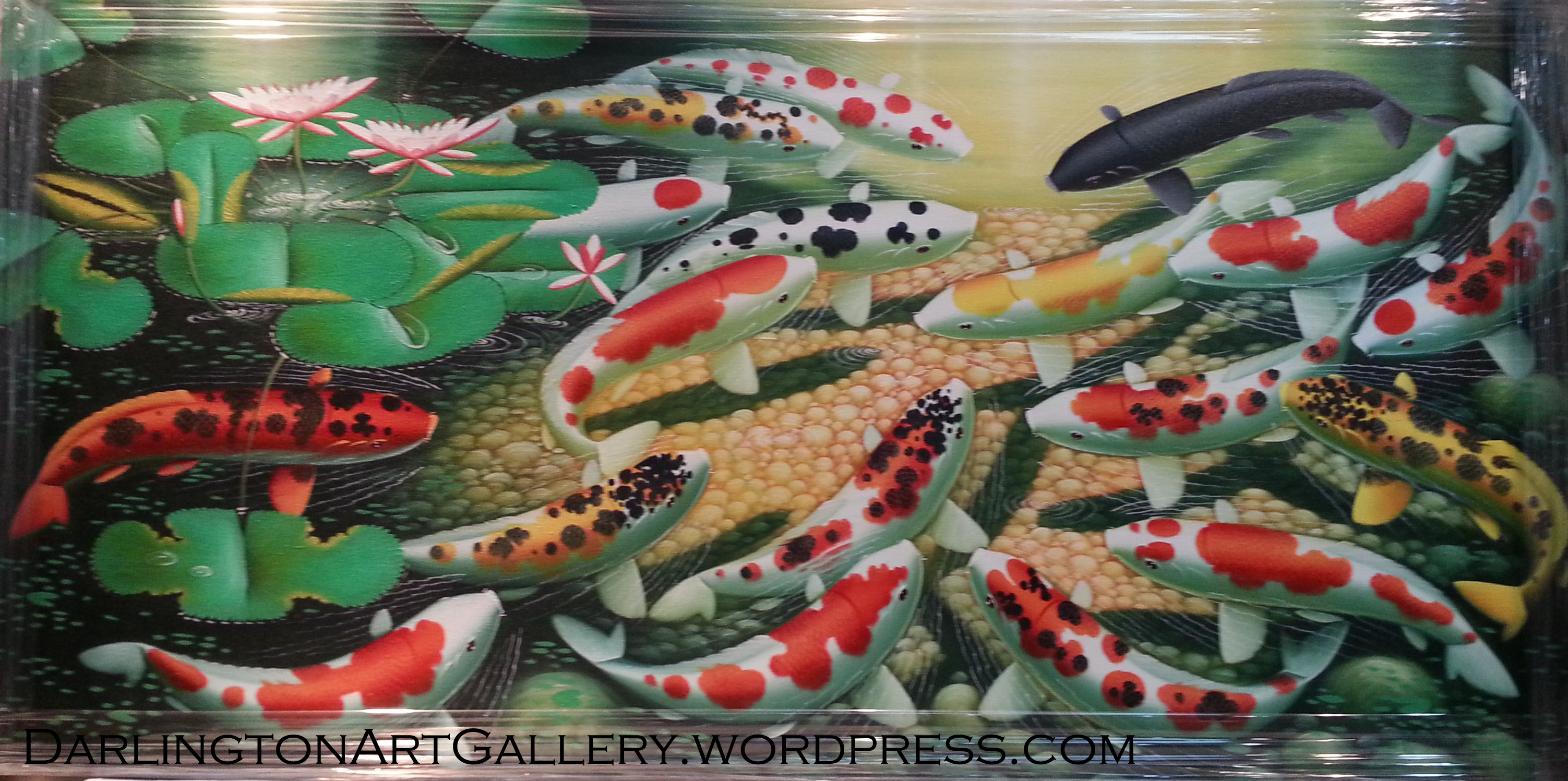 3005x1497 Koi Fish 3 Darlington Art Gallery - Japanese Koi Fish Painting
