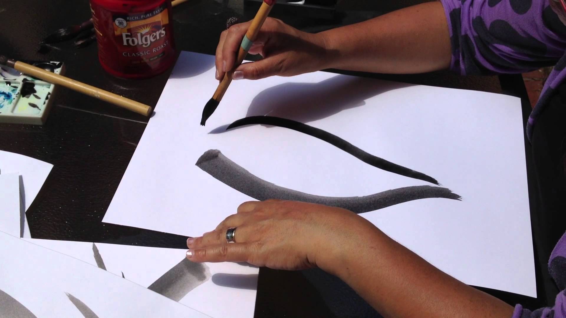 1920x1080 How To Paint A Traditional Japanese Koi (Carp), A Sumi Lesson - Japanese Koi Fish Painting